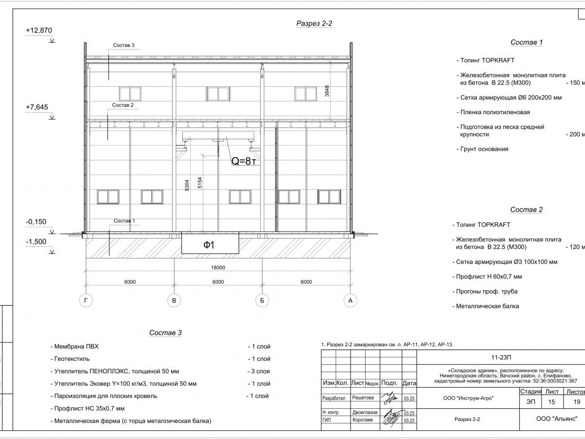 Планировка Склад из сэндвич-панелей -  фото 7