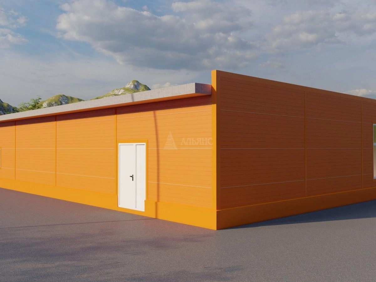 3D визуализация Проект павильона из сэндвич-панелей - фото 3