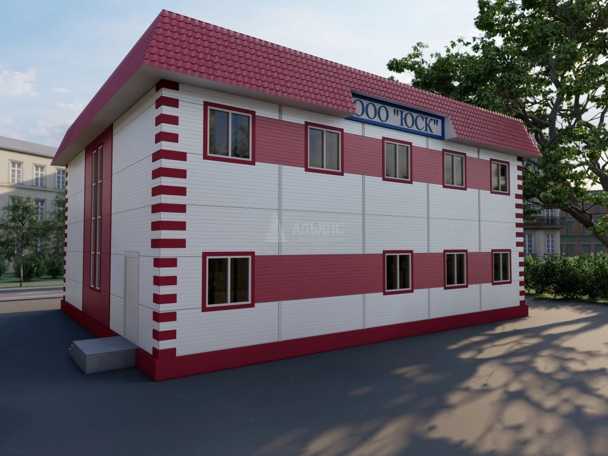 3D визуализация Офис из сэндвич-панелей - фото 2