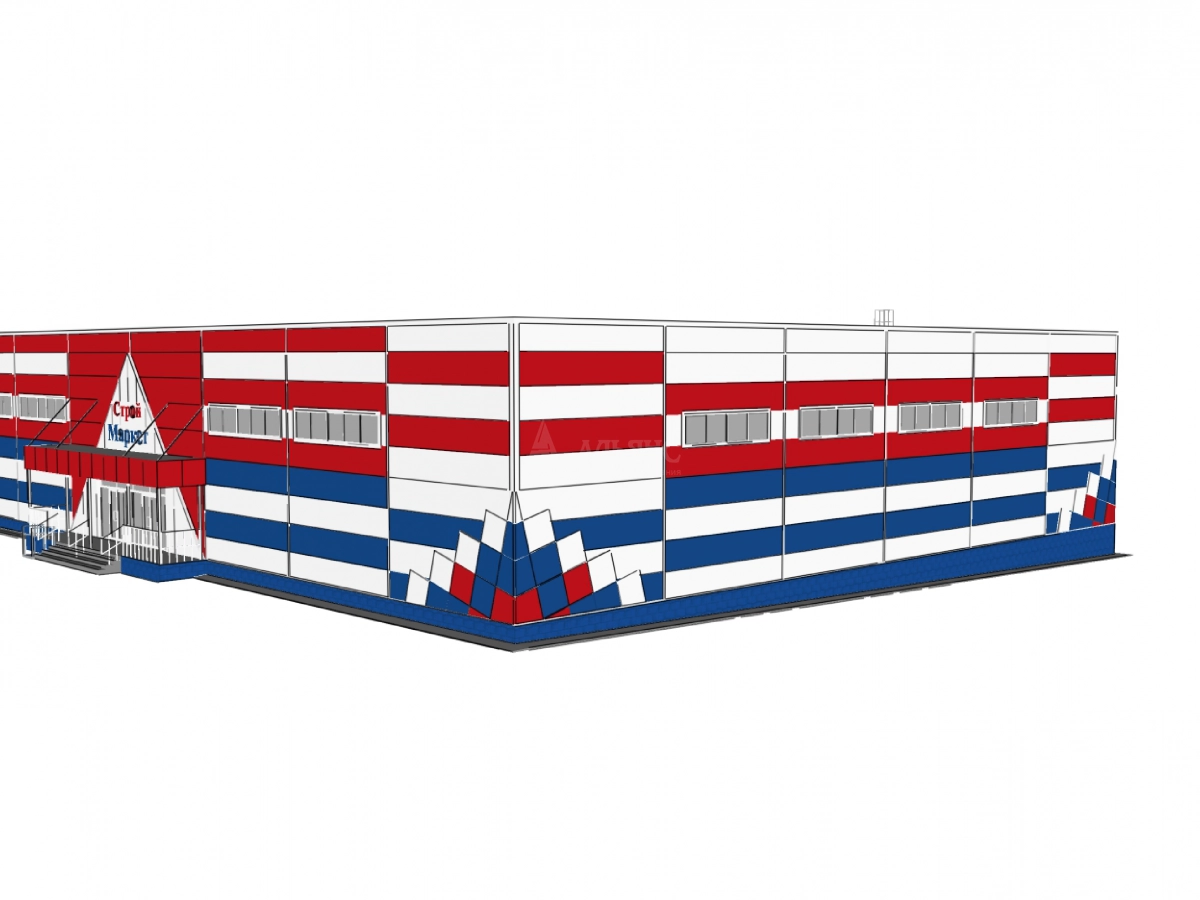 3D визуализация Магазин из сэндвич-панелей - фото 7