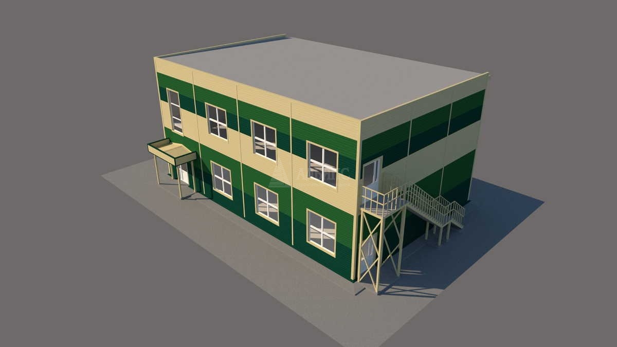 3D визуализация Офис из сэндвич-панелей - фото 15