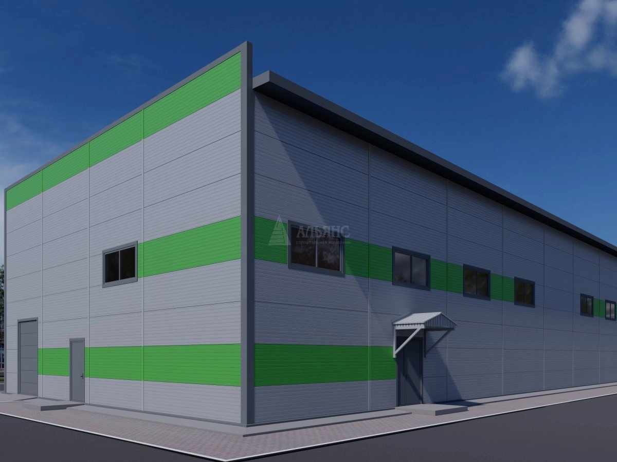 3D визуализация Магазин из сэндвич панелей - фото 3