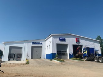 Пристрой к грузовой СТО из сэндвич панелей