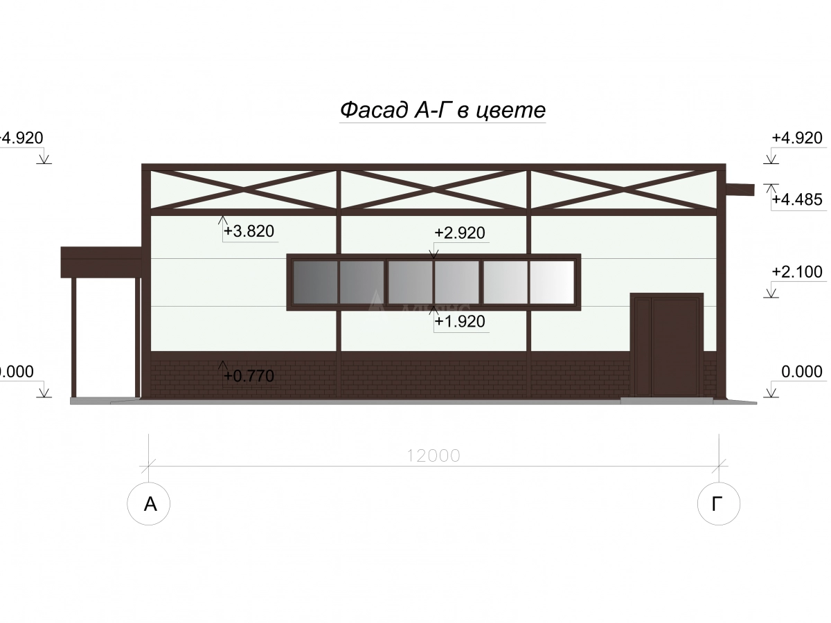 3D визуализация Магазин из сэндвич-панелей - фото 3