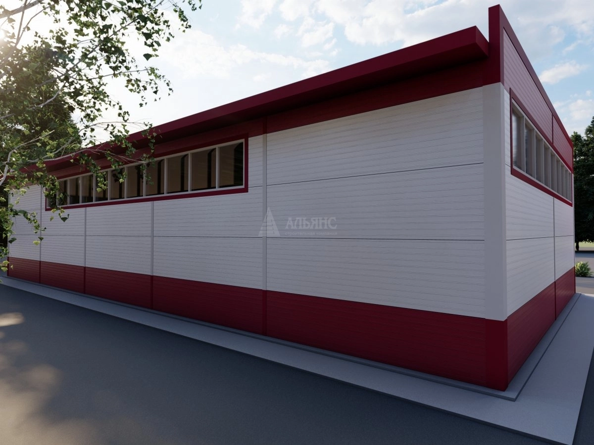 3D визуализация Магазин из сэндвич-панелей - фото 4