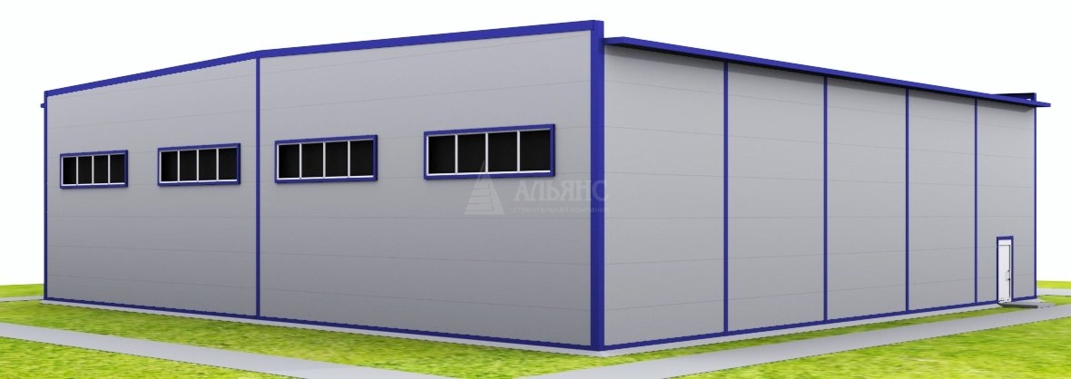 3D визуализация Проект СТО из сэндвич-панелей - фото 11